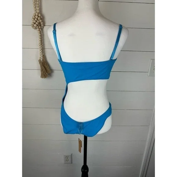 NWT SKIMS Monokini Swimsuit Turquoise Blue Size XL - Picture 7 of 10